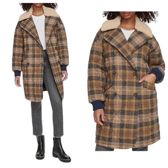 Levi's Jackets & Blazers - Levi’s Women’s Quilted Cocoon Coat Plaid Sherpa Jacket CD